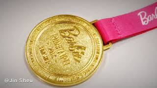 Custom Made Die Struck Bright Gold Finisher Medals