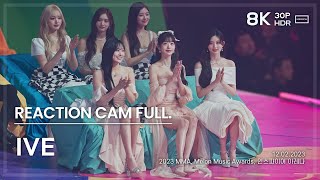 231202 아이브 리액션 IVE MMA REACTION Full Ver. 직캠 FANCAM @MMA2023 8K30P HDR