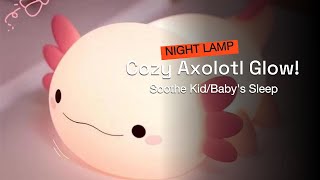 Adorable Axolotl Night Light! Touch Control, Soft Silicone Lamp for Baby & Kids Sleep screenshot 4