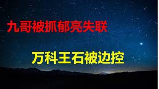 秋后算账，继郁亮失联后，王石也被边控；猪肉价跌破5元，国民经济是如何被一头猪影响的；杭州一天27连跳；上海买房需要服从调剂。