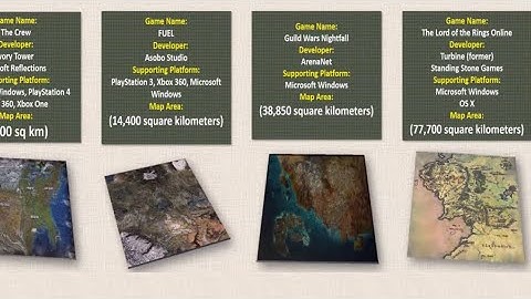 Video game map size comparison 2020