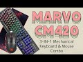 The Ultimate Bang For Your Buck With The Marvo Cm420 3-in-1 Mechanical Keyboard &amp; Mouse Combo!