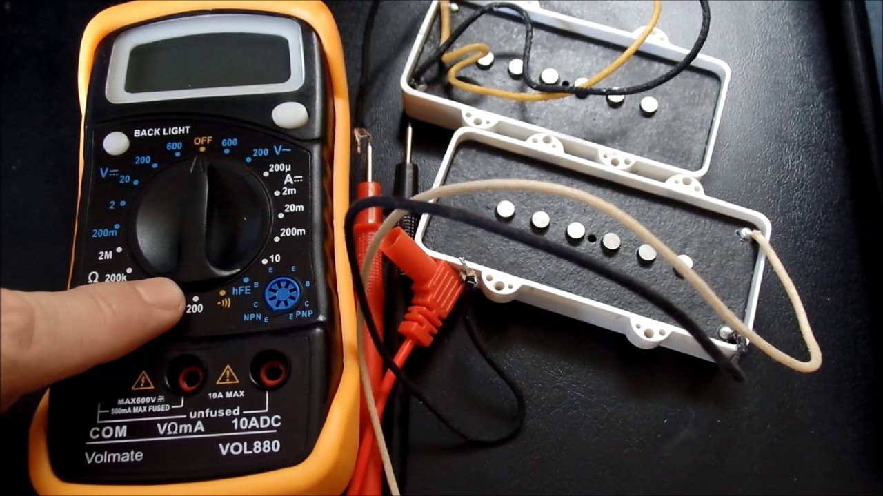 How To Find Which Side Is Correct For A Bridge Or Neck Guitar Pickup With A Multimeter