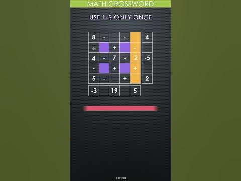 MATH CROSSWORD #shorts #youtubeshorts #crossword #math YouTube MATH CROSSWORD #shorts #youtubeshorts #crossword #math YouTube