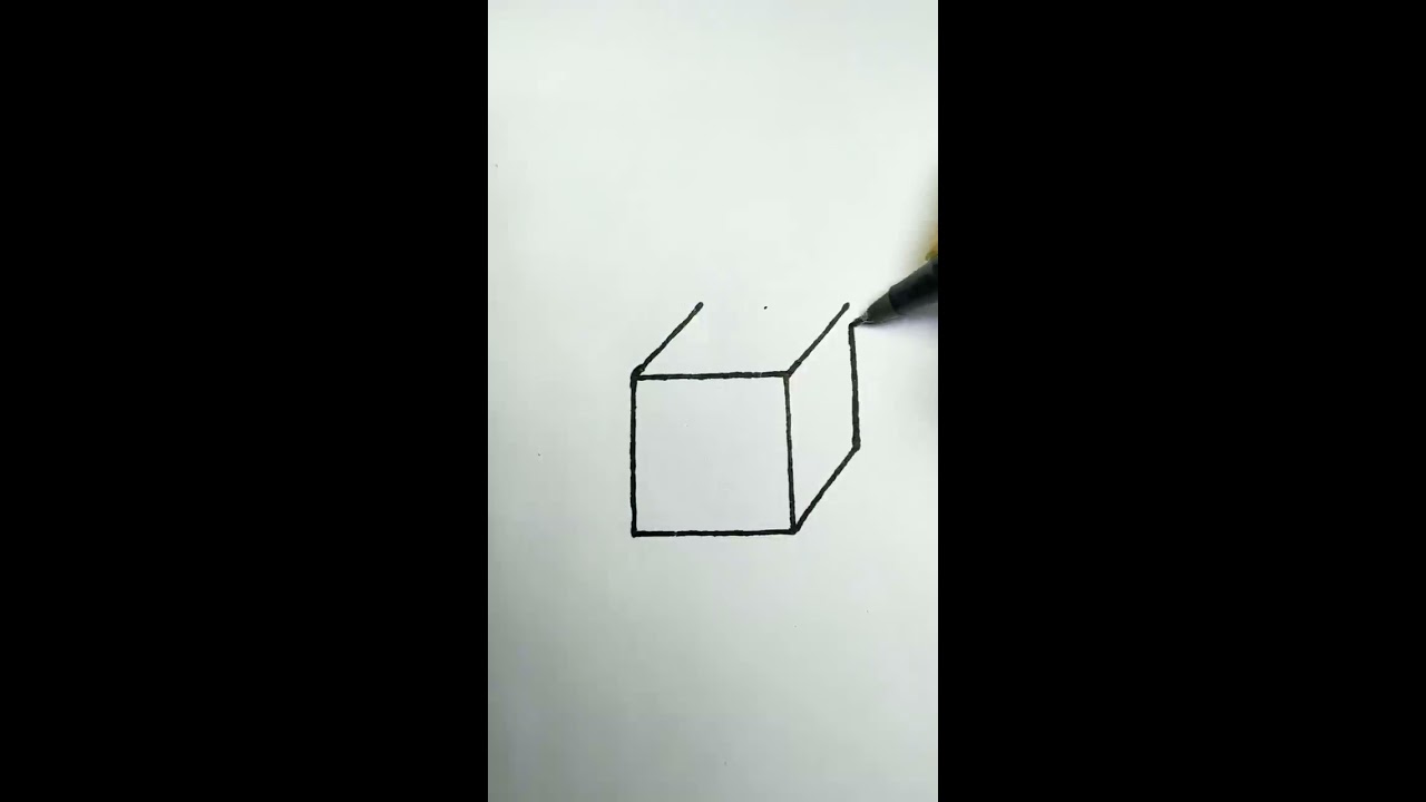 How To Draw 3d Cube Shorts