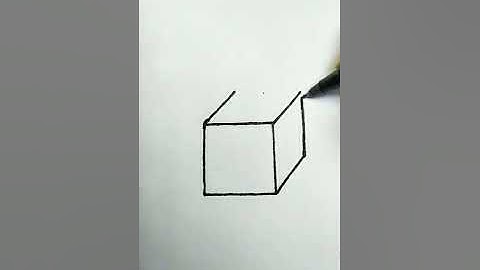 How to draw 3d cube | #shorts
