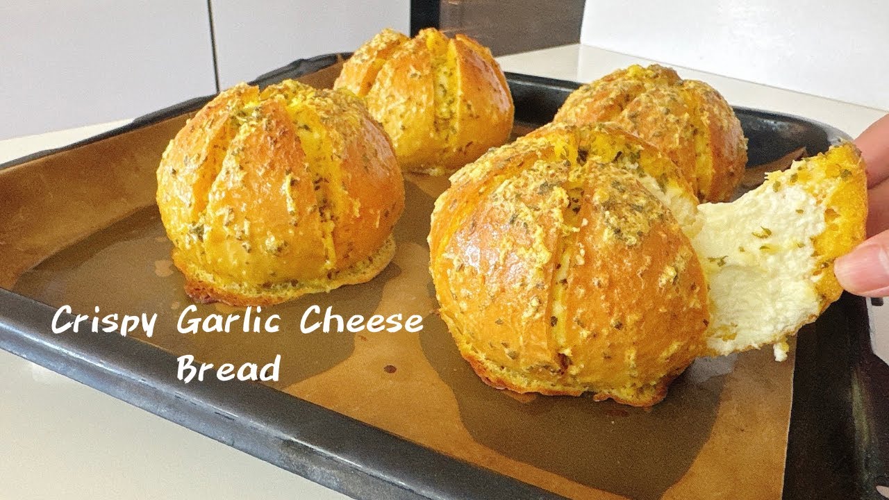 黃金脆蒜芝士包 ｜ Crispy Garlic Cheese Bread Recipe (Eng Sub)| 迪比廚房 Debbie Bakery 