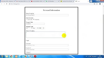 Tutorial Html dan Css (Form Pendaftaran) - 01