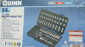 QUINN 54 PIECE 1/4 DRIVE MASTER SOCKET SET