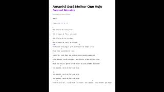 Vídeo de Amanhã Será Melhor Que Hoje