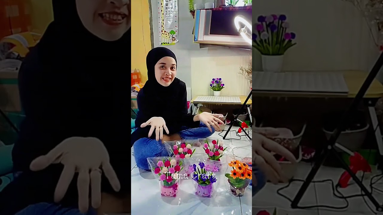 Packing bunga kawat bulu, pot bunga kawat bulu terecomended