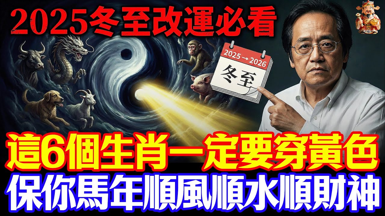 倪海廈預言警告：12月21號冬至，6個生肖穿黃色，5種人穿紅色，保你2026馬年翻天覆地 #倪海廈 #黃帝內經 #養生 #國學 #易經 #冬至 #開運 #招財 #補財庫 #中醫 #風水 #2026運勢