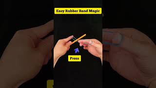 Easy Magic Trick With Rubber Band and Pencil #shorts