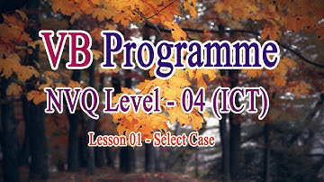 VB Net Sinhala - How to create a select case in VB.NET | Creative SL Tv