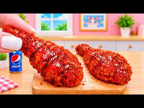 Korean style Crispy Fried Chicken with Spicy Gochujang Chili Sauce - Mini Yummy