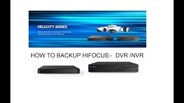 HIFOCUS DVR PLAYBACK TO BACKUP