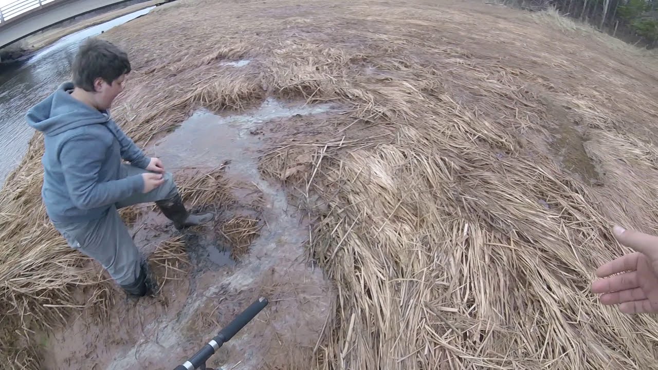 Fisherman SINKS in MUD and LOOSES BOOT! (Super Funny)