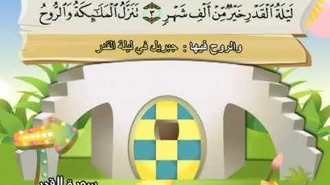 سورة القدر 97 كاملة بمعانى الكلمات مع ترديد الاطفال الشيخ محمد صديق المنشاوي Maryam360P