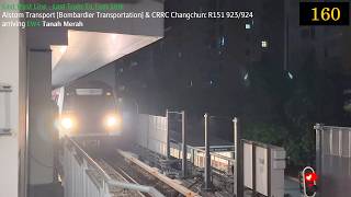 ⁴ᴷ [Final Westbound train] SMRT Trains, EWL Train arriving Tanah Merah - Alstom R151 923/924