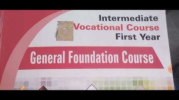 GFC 1St yr syllabus in TS for all Inter vocational students