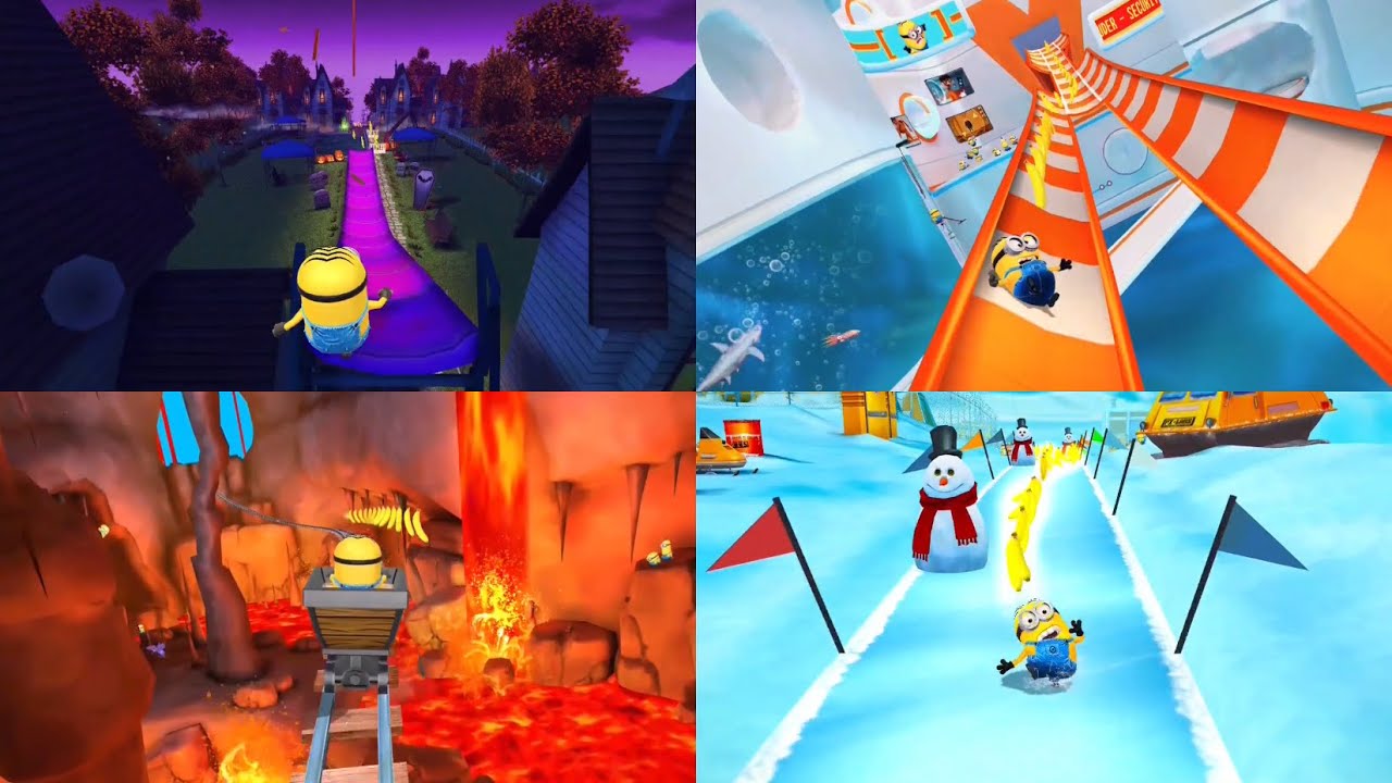 Despicable Me: Minion Rush - Location Slides & Rides - YouTube