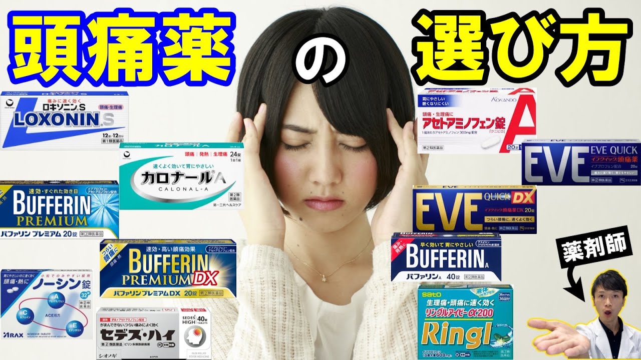 【薬剤師が解説】あなたに合った頭痛薬の選び方