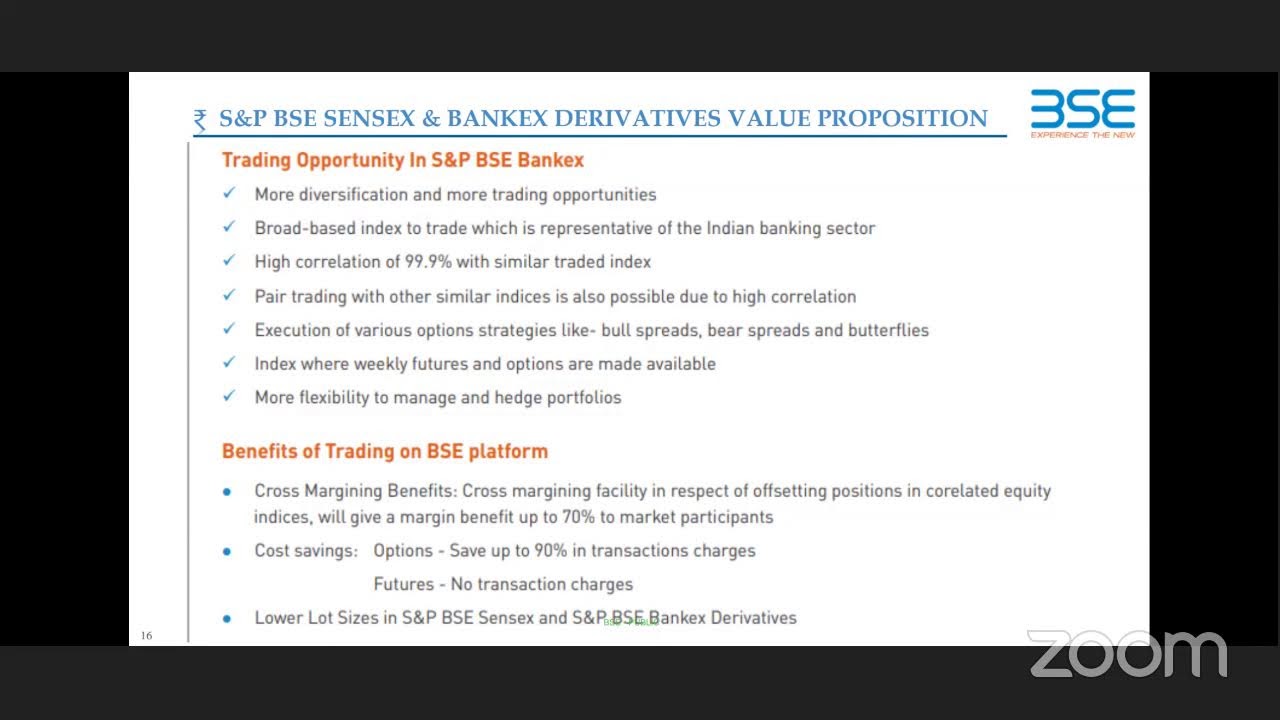 Webinar on Re-launch of S&P BSE SENSEX and BANKEX Derivatives Contracts with Friday expiry