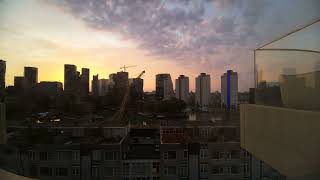 Sunrise in Rotterdam on Wednesday, July 31, 2024