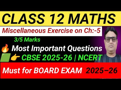 Class 12 Maths Most Important Questions | CBSE 2025-26 | NCERT Based 🔥 ...