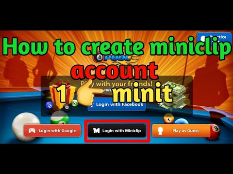 How To Create Miniclip Account in 8 Ball Pool new trick 100% working ?1 minit ?