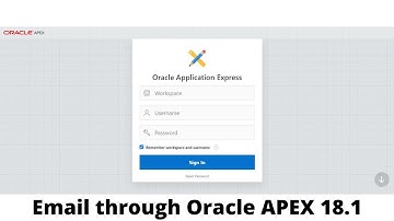 Email through Oracle Apex 18.1 8K