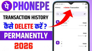 How to delete PhonePe payment history | How to delete PhonePe transaction history