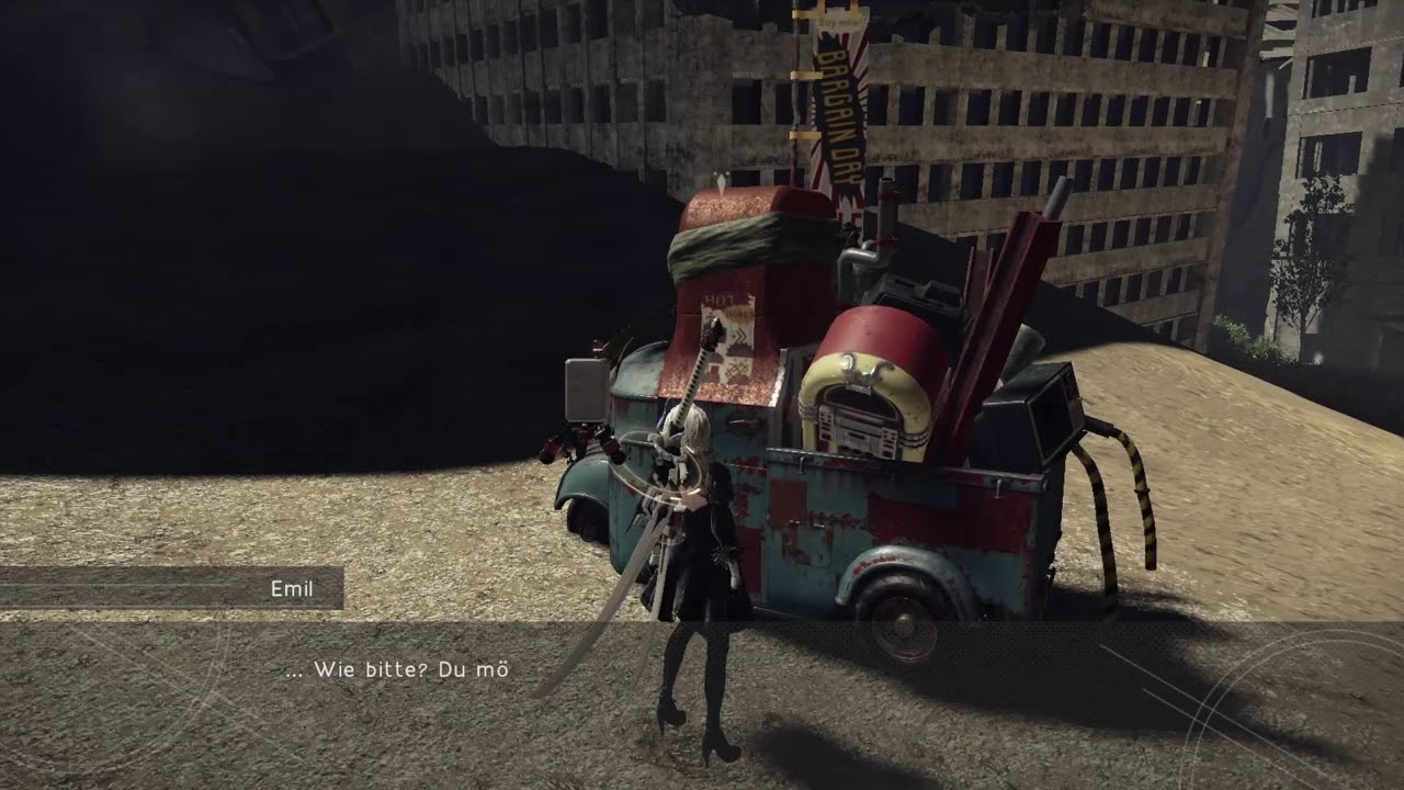Emil Rast Let's Play Nier Automata #15 Händler Emil rast durch die Gegend - YouTube