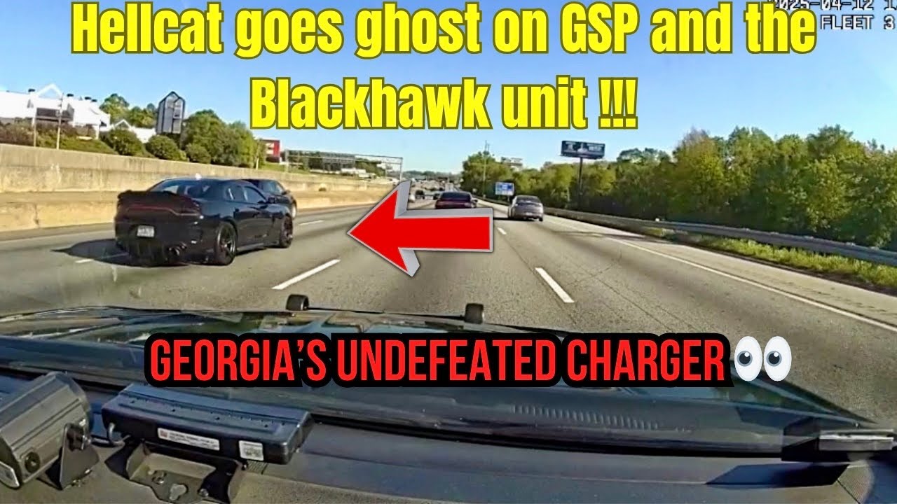 Hellcat Smokes Blackhawk and GSP | police high speed chase - YouTube