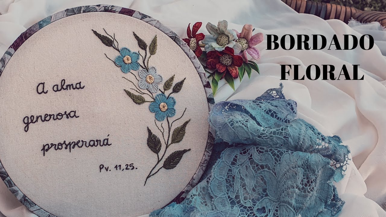 Como bordar flor em ponto caseado. Bordado Floral (Parte 1)
