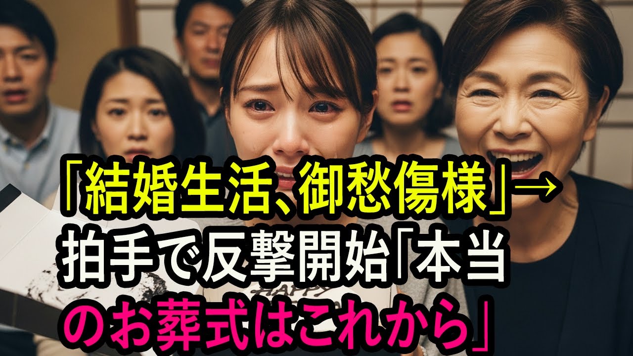 義母が持ってきたケーキには「結婚生活、御愁傷様」。ニヤつく義母に私は拍手で返した「本当のお葬式はこれからよ」