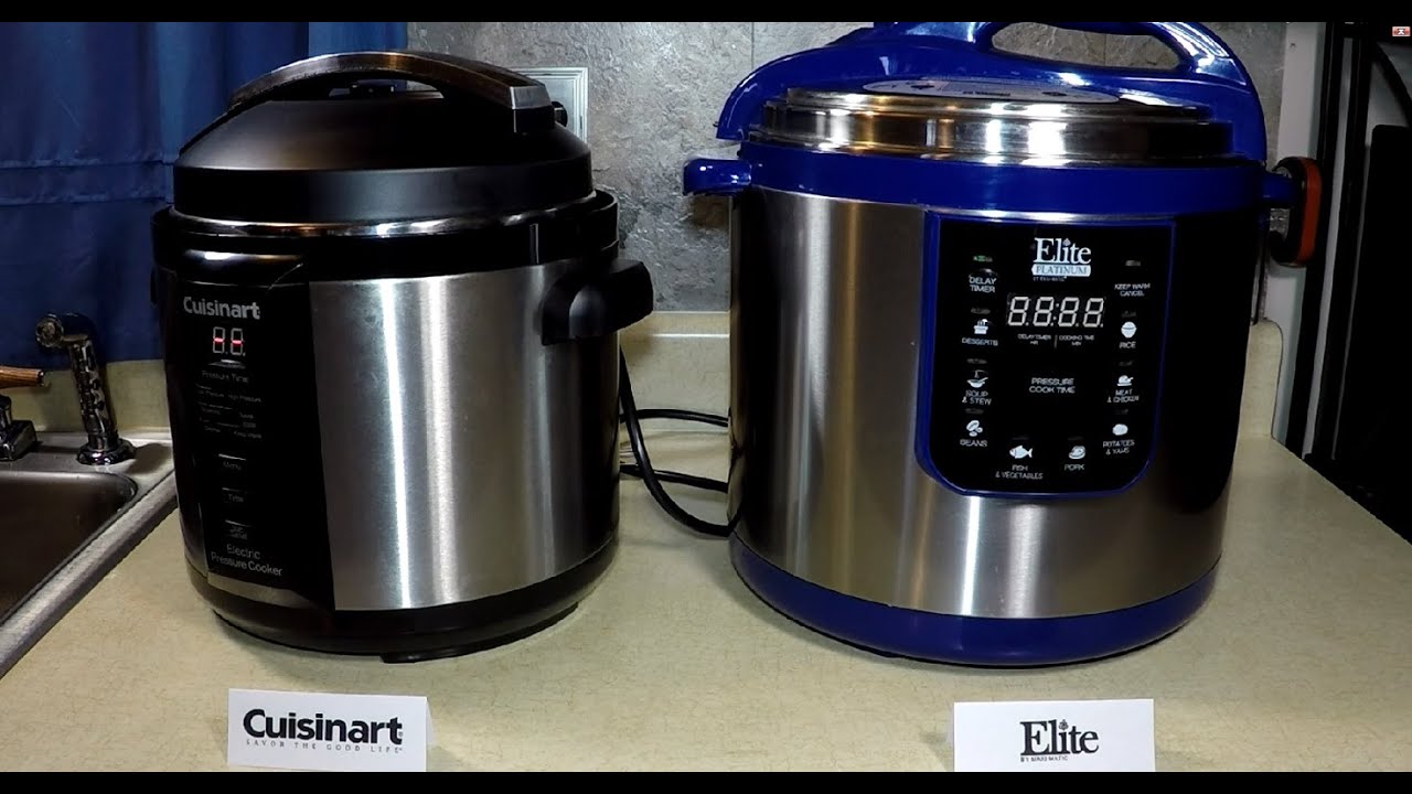 Comparing Cuisinart and Elite Pressure Cooker Review - YouTube