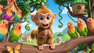 Monkey Song for Kids 🐒 | Cute Monkey in Tree Play Adventure | Nursery Rhymes &amp; Baby Songs