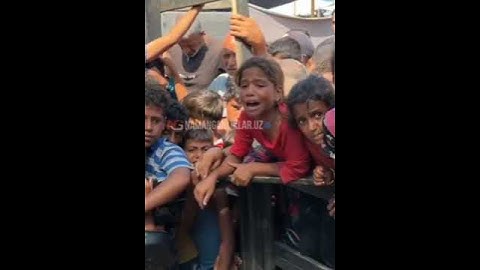 Голодные дети Сектора Газы. Палестина будет свободной от берега до моря.🇵🇸
