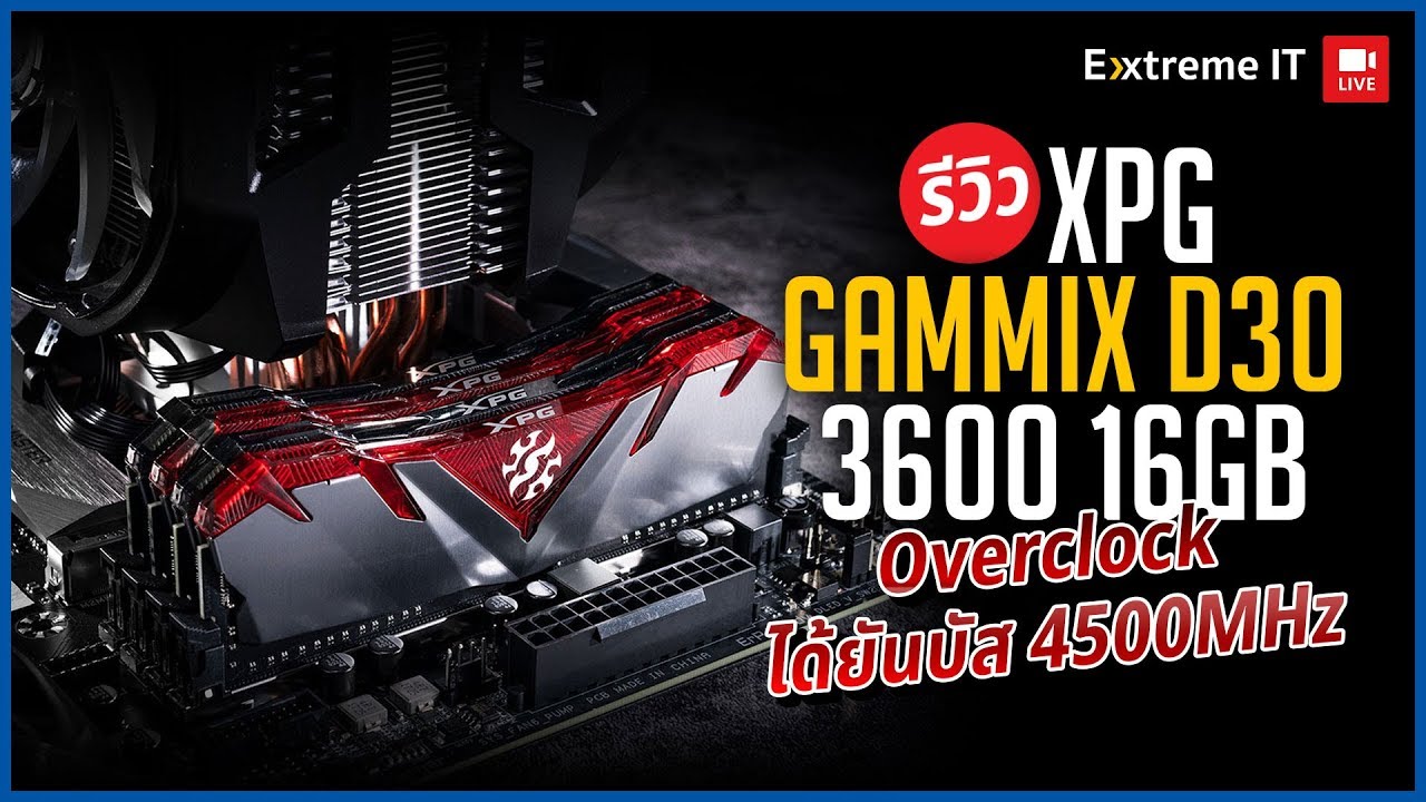 รีวิว Adata XPG Gammix D30 16GB 3600 MHz  ราคาถูกแต่ลากยันบัส 4533 MHz