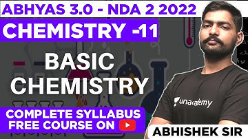 BASIC CHEMISTRY | NDA Chemistry- Abhyas 3.0 Complete Batch For NDA 2 2022 | Learn With Sumit