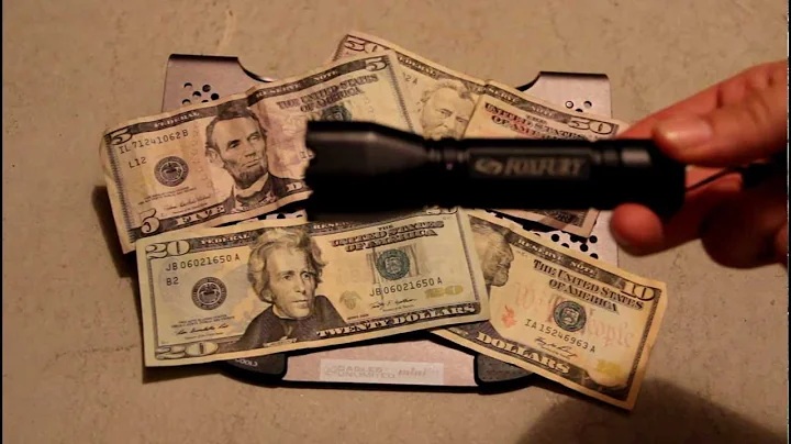 Inspect Paper Currency using UV Light