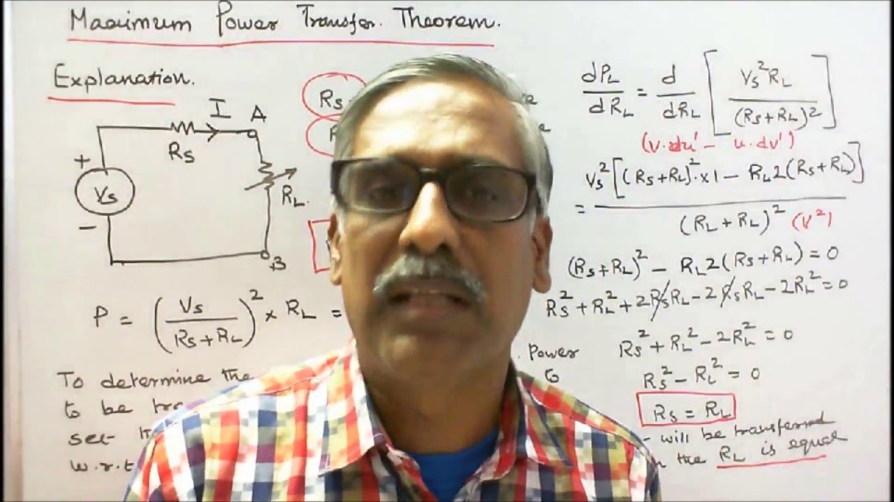 DC NETWORK THEOREMS - PART - 04 - MAXIMUM POWER TRANSFER THEOREM - YouTube