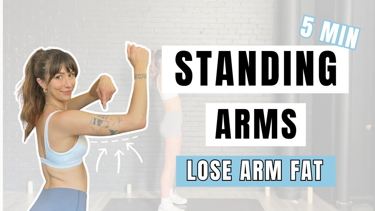 5 MIN STANDING ARMS - Lose Arm Fat Fast (All Standing & No Weights)