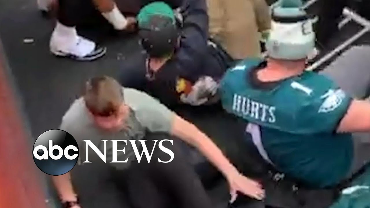 Railing collapses as Eagles quarterback exits FedEx Field | #shorts | ABC News