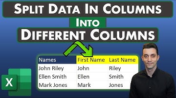Excel Tips - Split Data Into Different Columns | Split Names