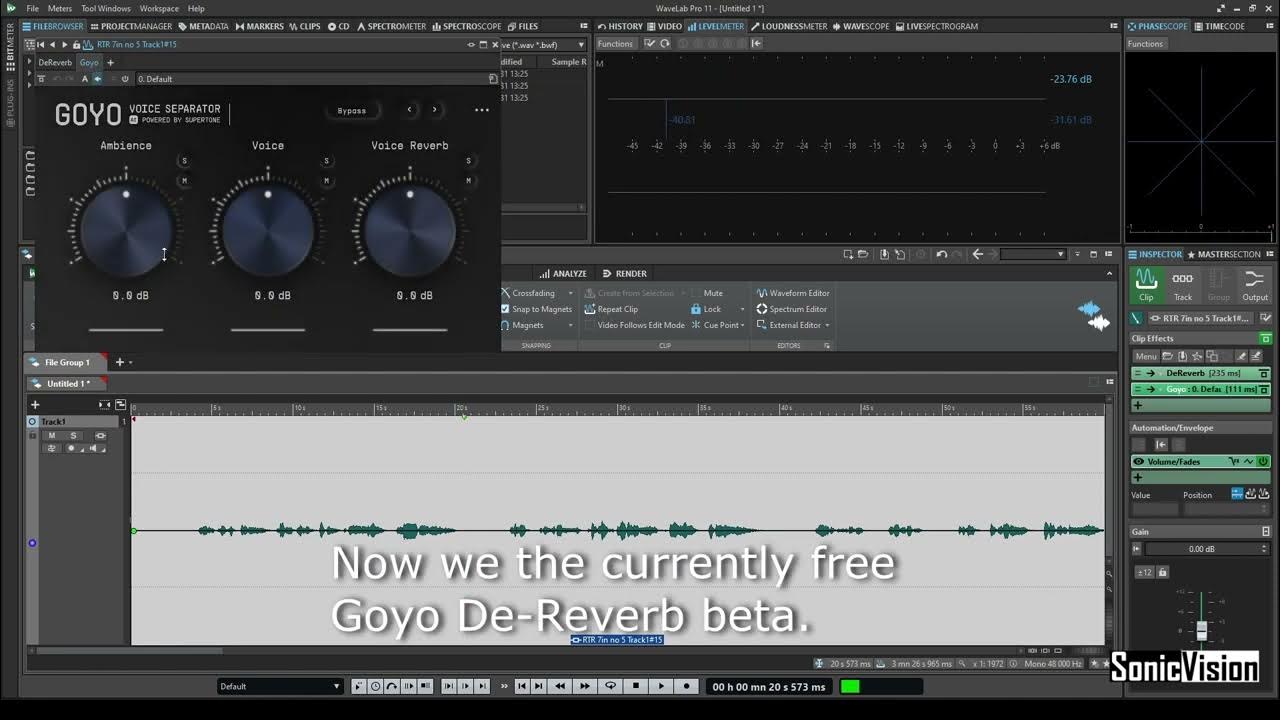 Free Goyo (SuperTone Clear) vs Spectral Layers 10 & Wavelab for Removing Reverb YouTube