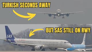 Seconds From Touchdown Turkish A350 Goaround  Runway Occupied