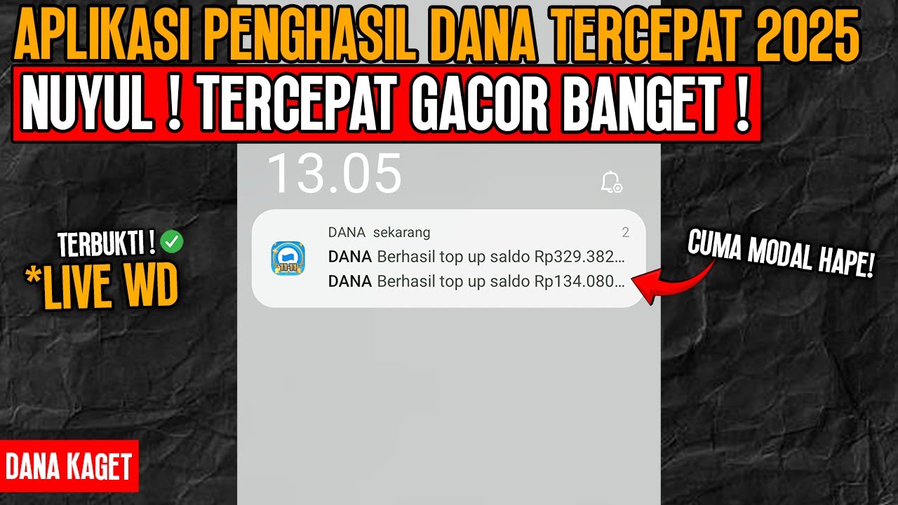 APLIKASI PENGHASIL DANA TERCEPAT 2025 - CARA MENGHASILKAN UANG DARI INTERNET - GAME PENGHASIL UANG