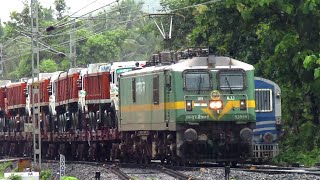 Arakkonam WAG9 with RORO train | Konkan Railway